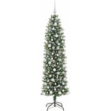  Umjetno vitko božićno drvce Zelena i bijela 180 cm | shoptok.hr