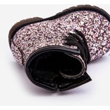 Boto Children's Glittery Lined Boots with a Zipper Pink Saussa | Shoptok.si