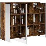  Kupaonski ormar s ogledalom Dimljeni hrast 73,5 x 16 x 62,5 cm | shoptok.hr