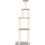 vidaXL Mačje drevo s praskalniki iz sisala svetlo sivo 183 cm | Shoptok.si