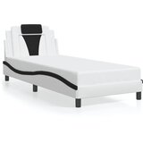  Okvir kreveta Viana s LED-om bez madraca bijelo-crni 90x200 cm | shoptok.hr