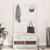 vidaXL Drvo za dvoranu SANDENS bijelo 87x40x159,5 cm puno drvo bor | shoptok.hr