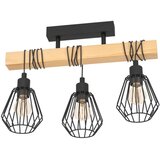 Eglo 780168 - Plafonski luster TABODI 3xE27/40W/230V braon/crna u