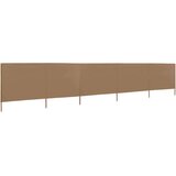 vidaXL vjetrobran s 5 panela od tkanine 600 x 120 cm smeđe-sivi | shoptok.hr