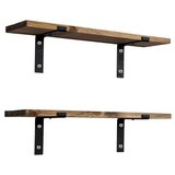 Hanah home Lam022 Walnut Decorative Wooden Wall Shelf | ePonuda.com