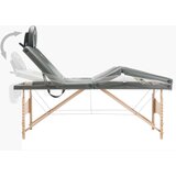vidaXL Masažni stol s 4 zone i drvenim okvirom antracit 186 x 68 cm | shoptok.hr