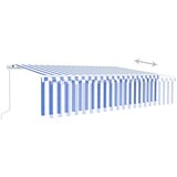  Tenda na ručno uvlačenje s roletom 6 x 3 m plavo-bijela | shoptok.hr