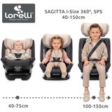 Lorelli autosjedalica Sagitta i-Size 360° 40-150 cm, crna | shoptok.hr