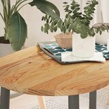 vidaXL Mizna plošča svetlo rjava 100x50x2 cm trdna hrastovina ovalna | Shoptok.si