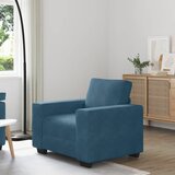 SOFA fotelja plava 100x77x82 cm baršun Cijene