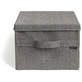 Bigso Siva tekstilna škatla za shranjevanje s pokrovom 31x41x22 cm Soft Storage Medium – Cene
