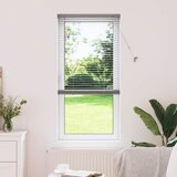vidaXL Okenska roleta z zavesami Srebrna 80 x 130 cm Aluminij | Shoptok.si