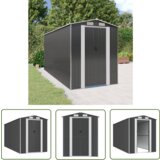  The Living Store Vrtna lopa antracitna 192x440x223 cm pocinkano jeklo - Vrtna Lopa, (21745168) Cene