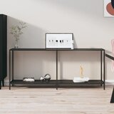 vidaXL Konzolni stol crni 180 x 35 x 75,5 cm od kaljenog stakla Cijene