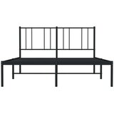 vidaXL Metalni okvir za krevet s uzglavljem crni 120x200 cm | shoptok.hr