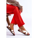 Zazoo Velcro Leather Sandals Gold Addison | Eponuda.ba