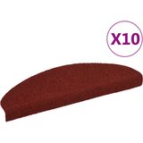  Prostirke za stepenice, samoljepljive, 10 kom, 65x21x4 cm, bordo crvene, poluokrugle, velike | shoptok.hr