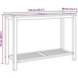  Konzolna stolica Smeđa 110 x 40 x 75 cm Čvrsto teak drvo | shoptok.hr