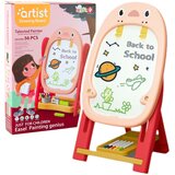  Edukativna dvostrana ploča za djecu "Artist" 56 elemenata - roza | Shoptok.si