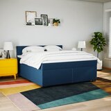  Krevet s oprugama i madracem plavi 180x200 cm od tkanine | shoptok.hr