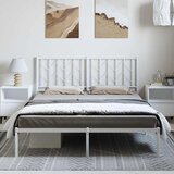  Metalni okvir za krevet s uzglavljem bijeli 193x203 cm | shoptok.hr