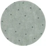 tepih okrugli dot blue sage