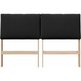  Tapecirani uzglavlje Crna 140 cm Čvrsto borovo drvo | shoptok.hr