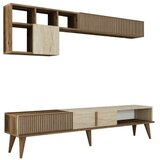 Hanah home tv polica milan walnut travertine Cene