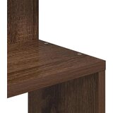 vidaXL Stenska kotna polica rjavi hrast 32x32x127,5 cm inženirski les | Shoptok.si