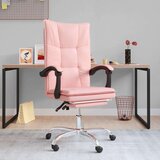  Uredski naslonjač od umjetne kože ružičasti | shoptok.hr