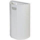 Probbax Stenski koš za odpadke, polkrožen, jeklo, bele barve, 40 l, VxŠ 660 x 400 mm | Shoptok.si