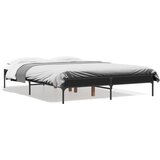 Furnova Posteljni okvir črn 120x200 cm inženirski les in kovina, (21941478) | Shoptok.si