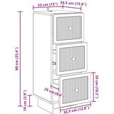  Ormar s ladicama Dimljeni hrast 33 x 34,5 x 90 cm | shoptok.hr