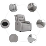 vidaXL Ležaljka Oblačno siva tkanina | shoptok.hr