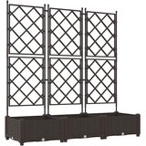  Vrtna saksija 3 pcs Smeđa 120 x 40 x 125,5 cm Plastika | shoptok.hr