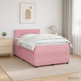  Boxspring krevet s madracem Ružičasta 120 x 190 cm Baršun | shoptok.hr