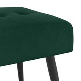  Klupa s gumbastim tkanjem Tamnozelena 60 x 40 x 45 cm Baršun | shoptok.hr