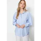 Trendyol Shirt - Blue - Oversize Cene