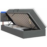  LED krevet za pohranu s madracem Tamnosiva 90 x 200 cm Tkanina | shoptok.hr