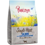 Purizon suha hrana za mačke 2 x 400 g po poskusni ceni! - Single Meat losos s cvetovi plavice