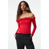 TRENDYOLMILLA ženski top Tpraw25Bd00015, Crvena/Crvena Cene