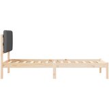  Krevetni okvir s tapiciranim uzglavljem Tamno siva 75 x 190 cm | shoptok.hr