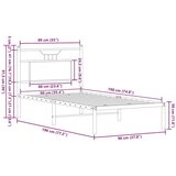 vidaXL Okvir kreveta bez madraca dimljena boja hrasta 90x190 cm drveni | shoptok.hr