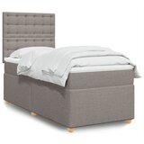  Krevet s oprugama i madracem smeđesivi 80x200 cm od tkanine | shoptok.hr