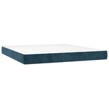  box spring s madracem LED tamnoplavi 160x200 cm baršun | shoptok.hr