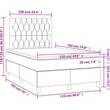  s oprugama i madracem smeđesivi 120 x 190 cm od tkanine | shoptok.hr