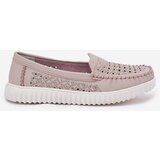 VINCEZA Leather Women's Moccasins With Openwork Pattern | shoptok.hr