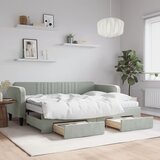  Dnevni krevet na razvlačenje svjetlosivi 80 x 200 cm baršunasti | shoptok.hr