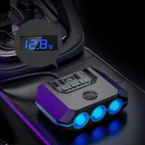  12V-24V LED avto polnilec in razdelilec 4x USB Quick Charge 3.0 LCD | Shoptok.si