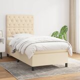 The Living Store Box spring postelja z vzmetnico krem 80x200 cm blago - Box Spring Postelja, (21512511) Cene